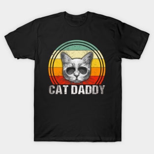 Cat Daddy Vintage Eighties Style Cat Retro Distressed T-Shirt